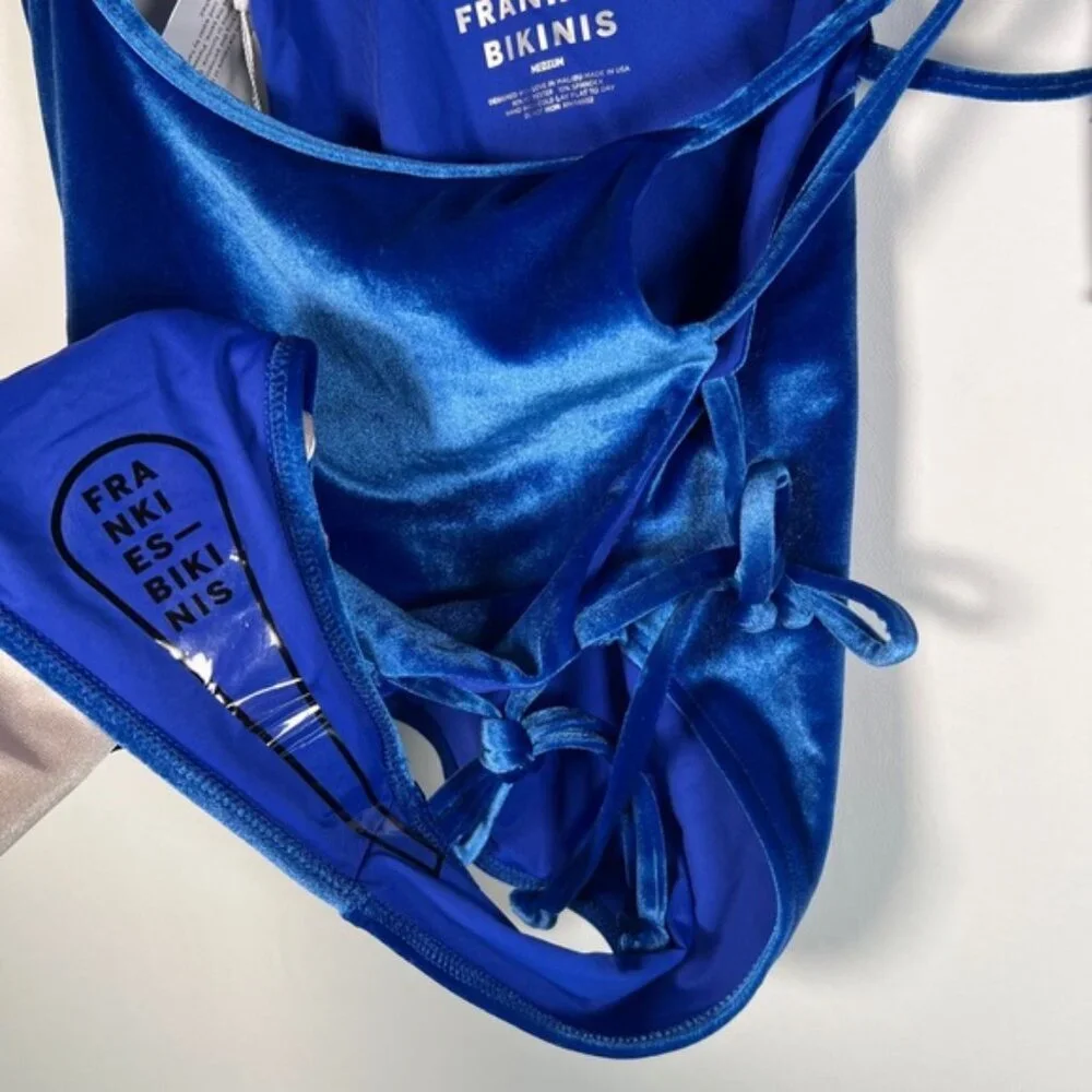 NWT FRANKIES BIKINS Swim Made in USA‎ 🇺🇸 Honey Velvet Cheeky One Piece Size M